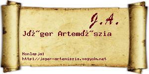 Jáger Artemíszia névjegykártya